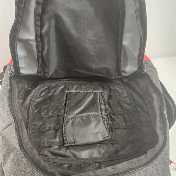 Quiksilver Backpack Grey Black Red - Picture 9 of 14